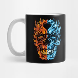 Water Fire Skull Mug